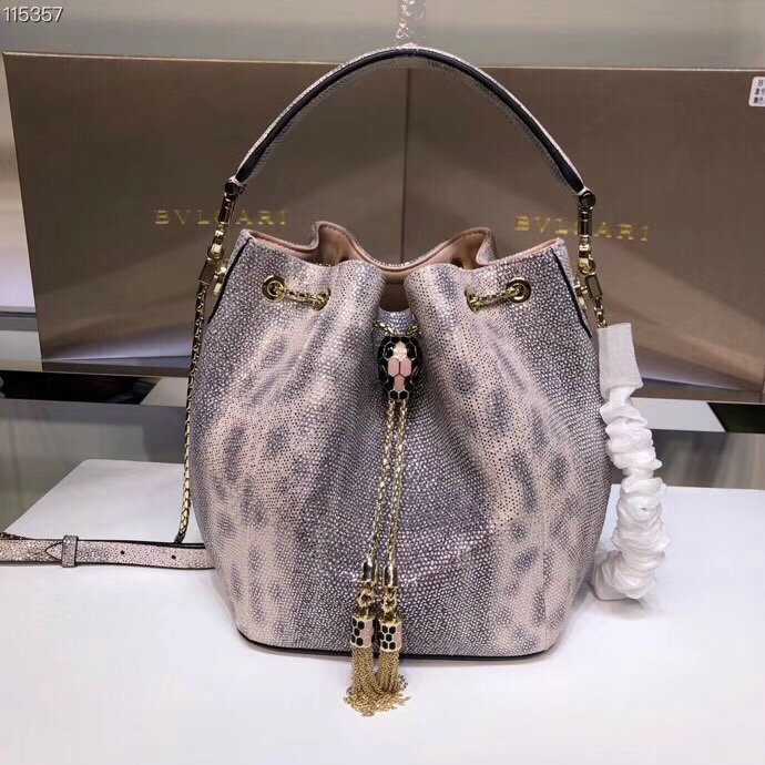 BVLGAR best original python leather serpenti bag 287614