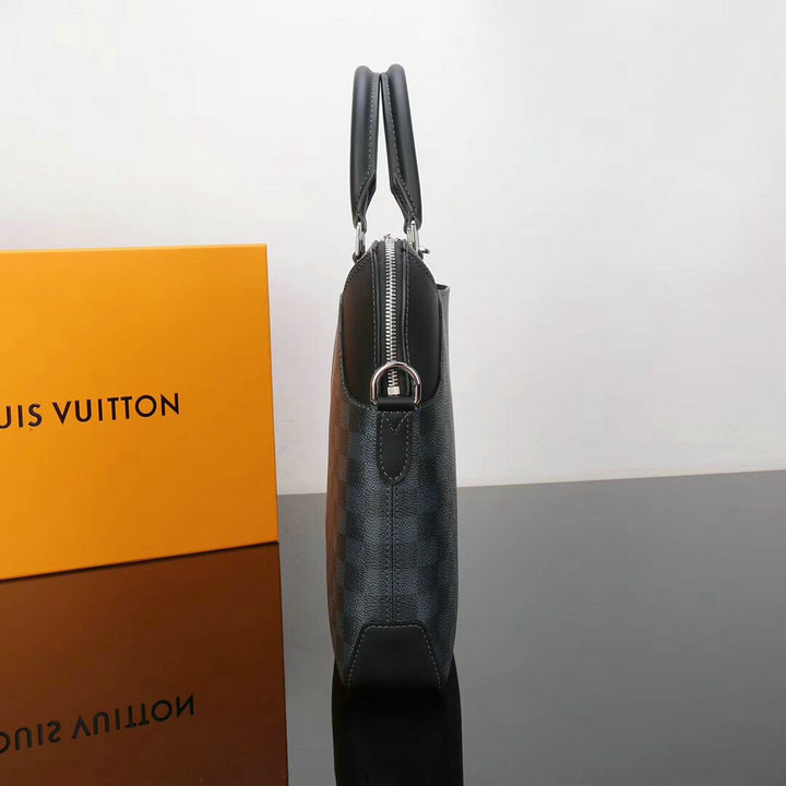 N51199 Louis Vuitton 2018 Men Oliver Briefcase Damier Cobalt Canvas