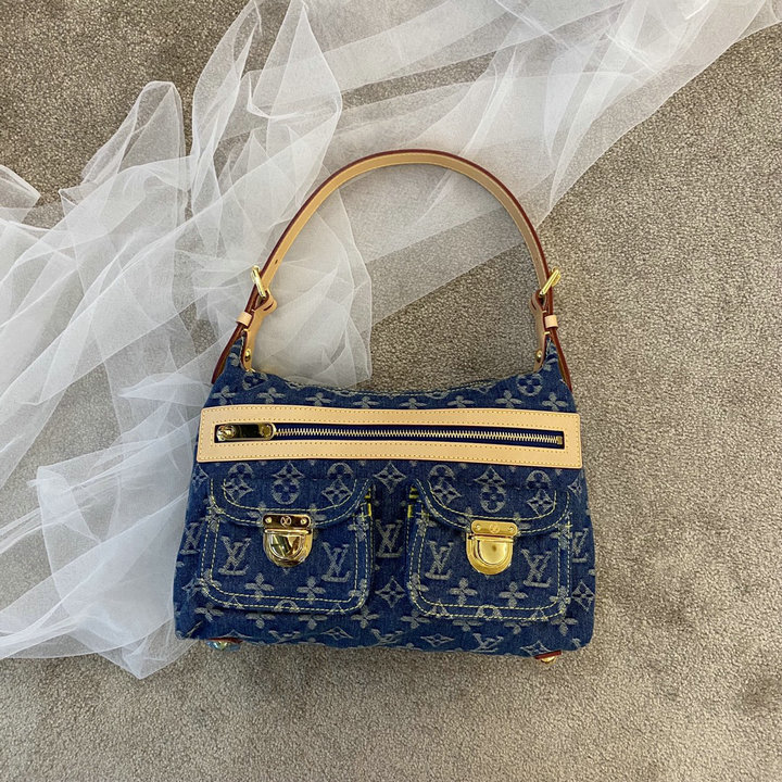 Replica Louis Vuitton NANO NOÉ Bag Monogram Jacquard Denim M46449 for Sale