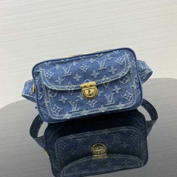 Replica Louis Vuitton NANO NOÉ Bag Monogram Jacquard Denim M46449