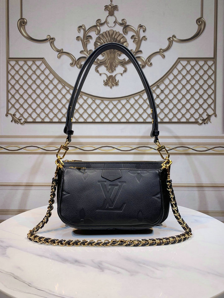 Louis Vuitton Monogram Empreinte MULTI POCHETTE ACCESSOIRES M80399-Monogram  Empreinte-High Quality Replica Louis  Vuitton-Bag,backpack,Wallet,Luggage,Belt