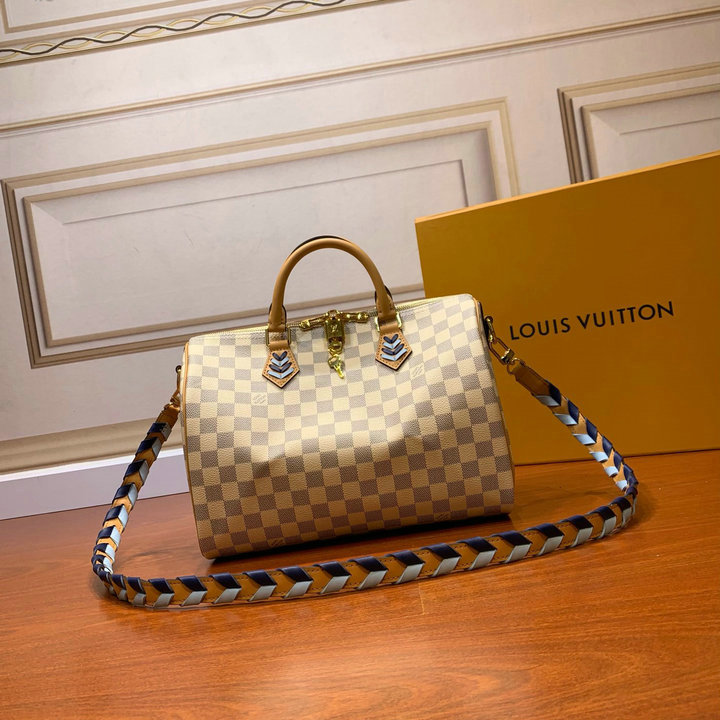 Louis Vuitton, Accessories, Authentic Louis Vuitton Damier Azur Canvas  Leather Voyage Belt Size 936 M9837