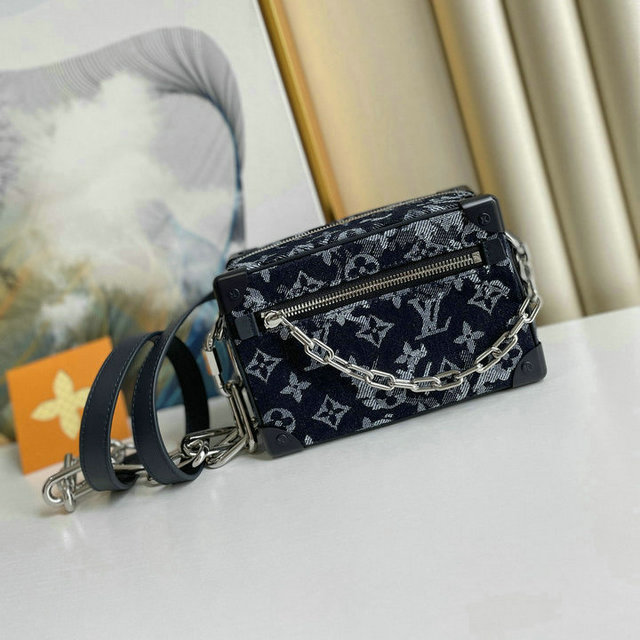 Replica Louis Vuitton Loop Bag In Grey Monogram Denim M21752